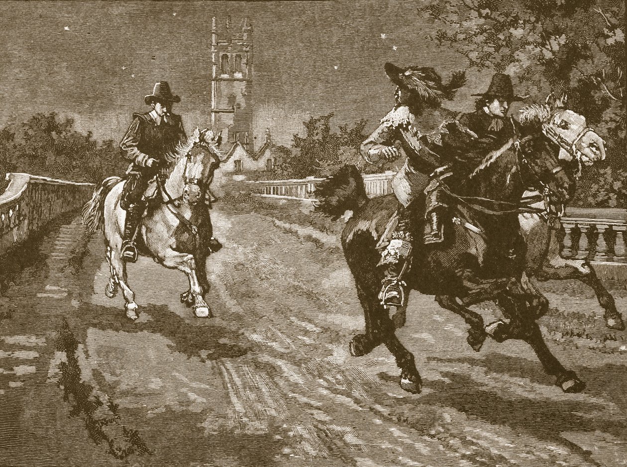 Fuga di Carlo da Oxford, illustrazione da Cassells Illustrated History of England da English School