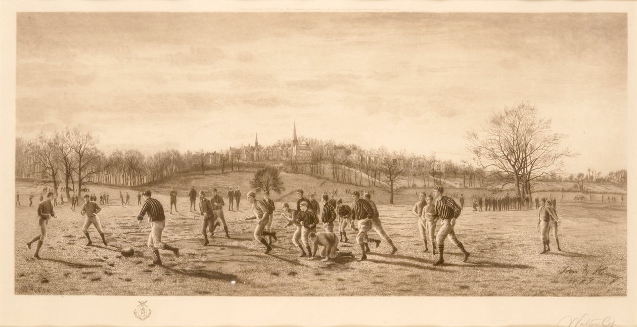 Calcio alla Harrow School, 1887 da English School