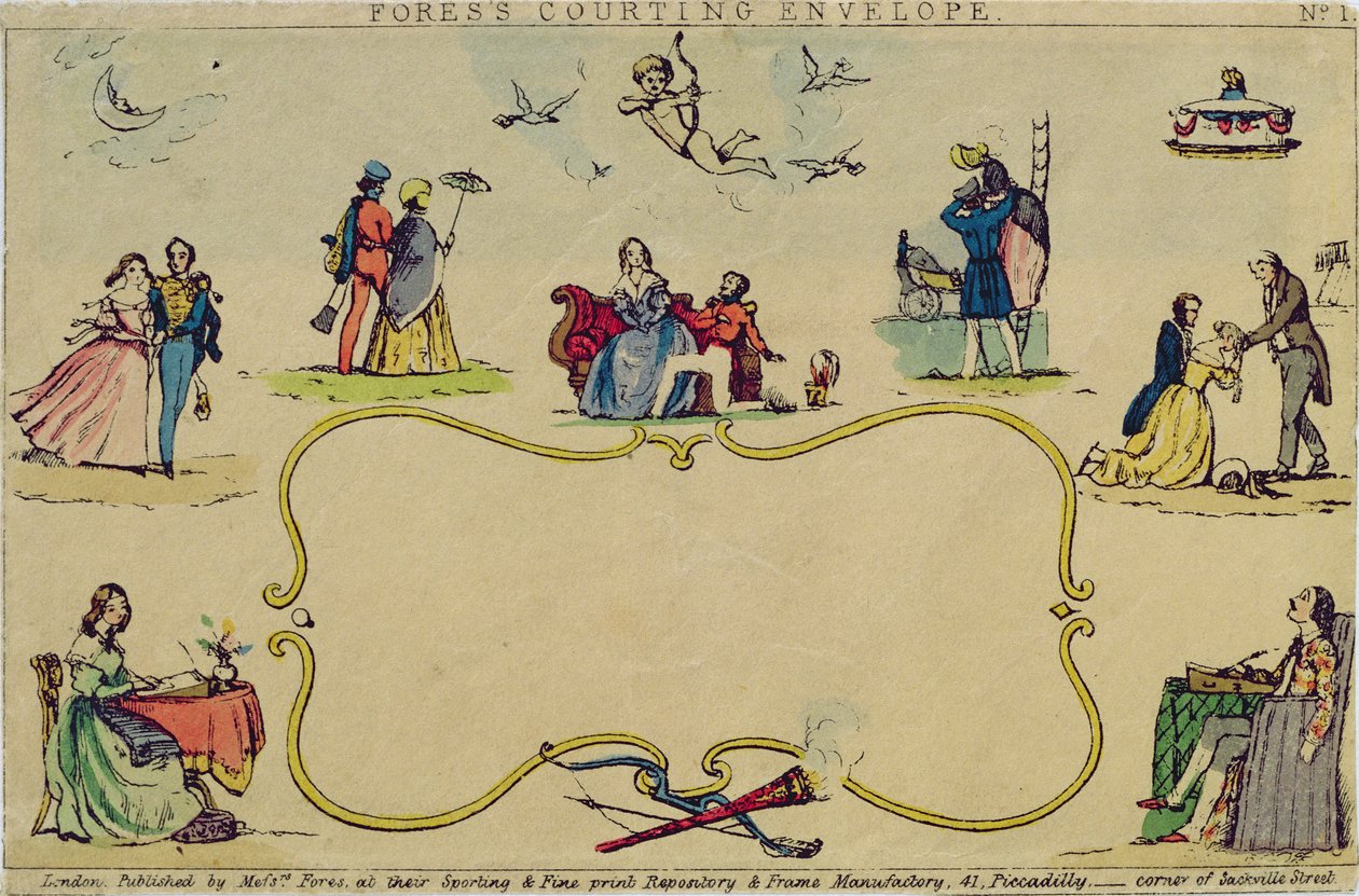 Busta di Corteggiamento di Fores, pub. da Messrs Fores, c.1840 da English School