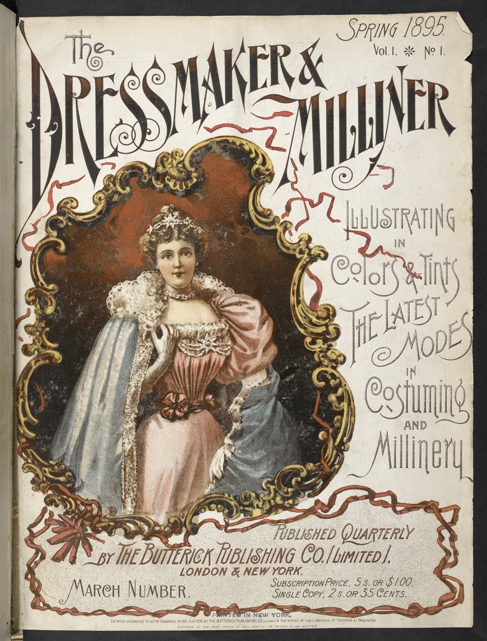 Copertina. La sarta e modista. 1895 da English School