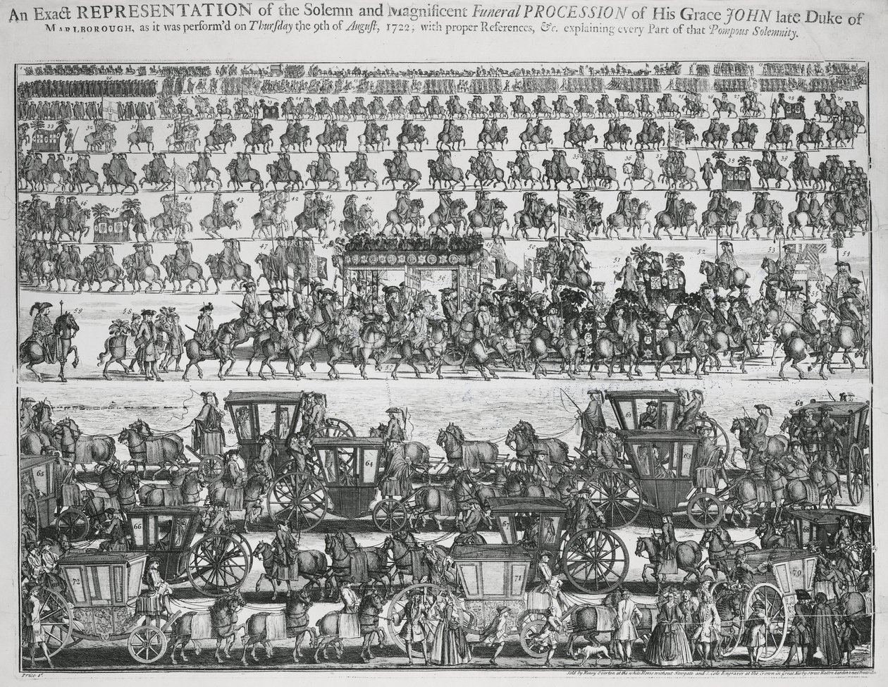 Processione funebre per il Duca di Marlborough da English School