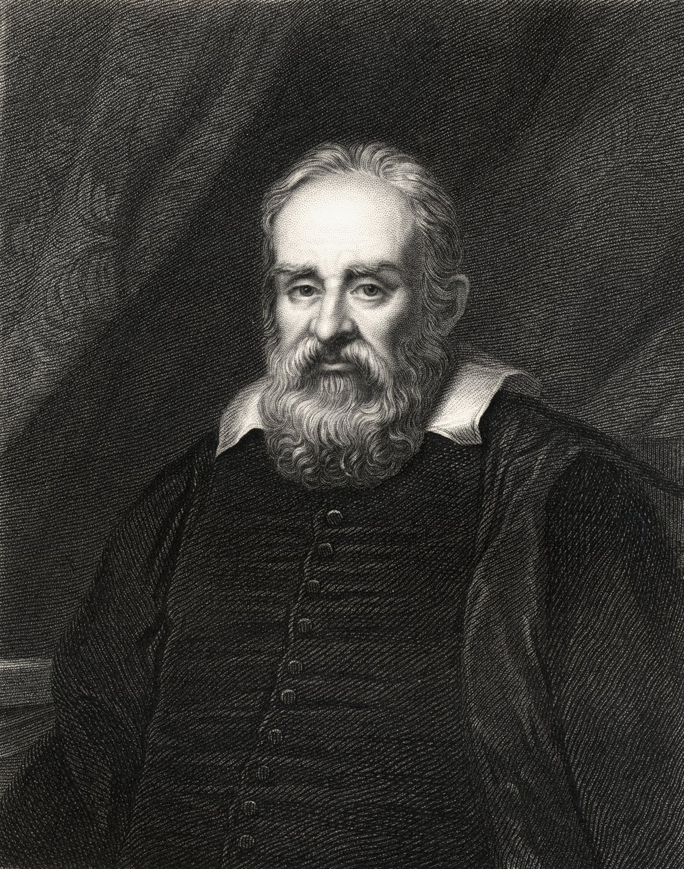 Galileo Galilei (1564-1642) dalla Galleria dei Ritratti, pubblicata nel 1833 da English School