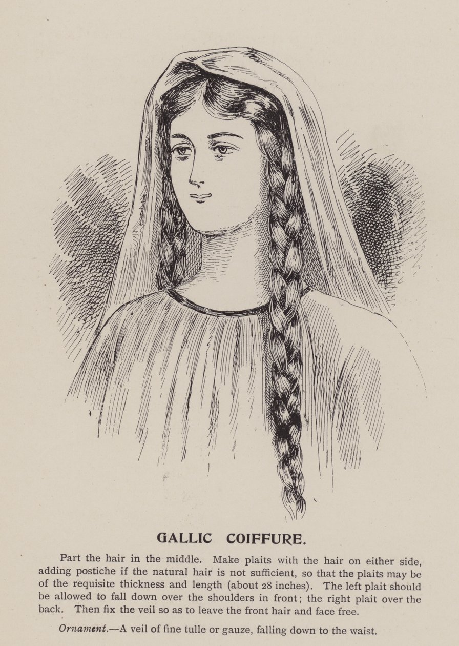 Coiffure gallica (incisione) da English School