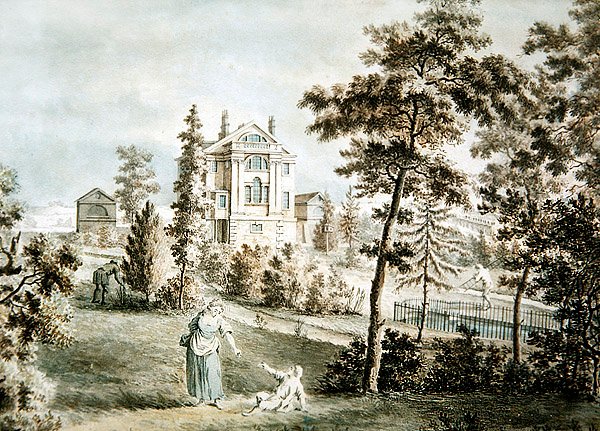 Padiglione del giardino in un parco, c.1725 da English School