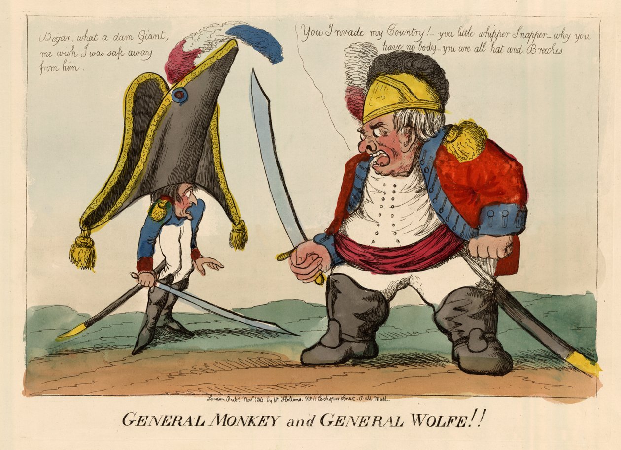 Generale Scimmia e Generale Wolfe!!, pub W. Holland da English School