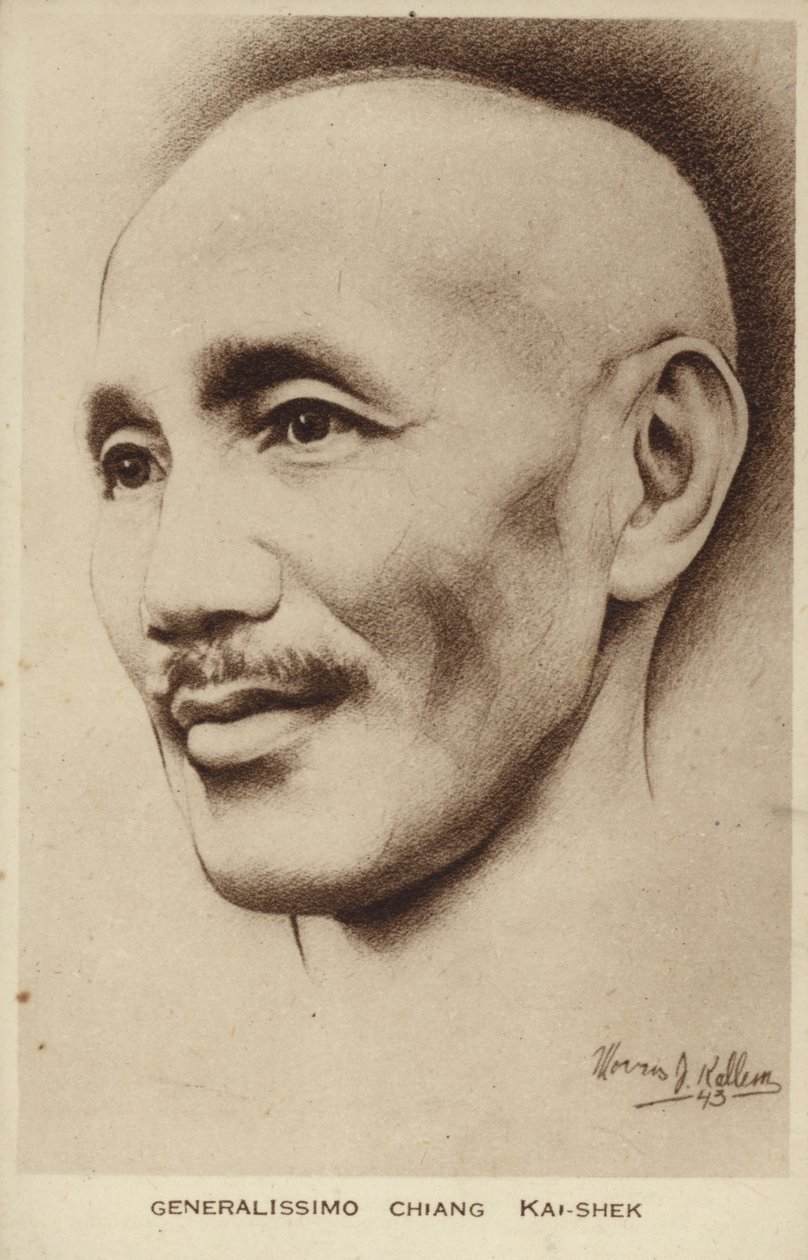 Generalissimo Chiang Kai-shek (litografia) da English School