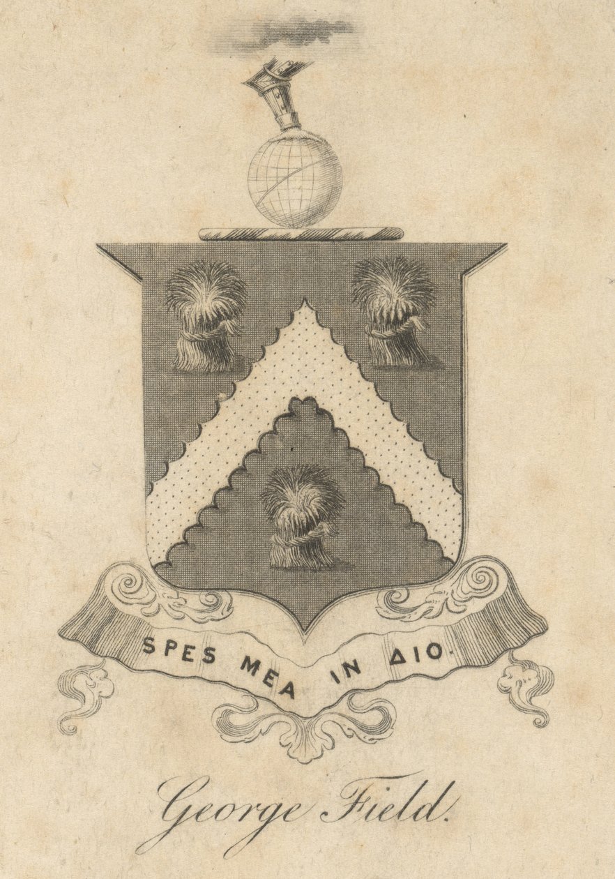 Ex libris araldico di George Field, da 