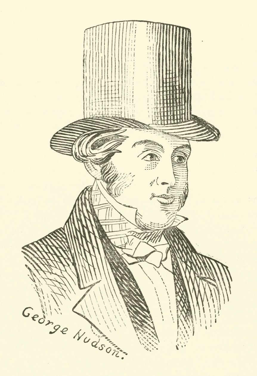 George Hudson, il re delle ferrovie (incisione) da English School