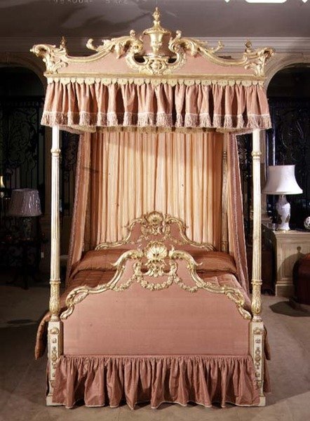 Letto a baldacchino George III, fine XVIII secolo da English School