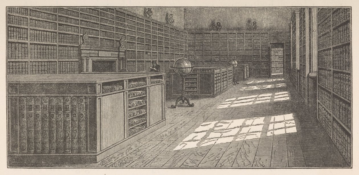 Biblioteca di Giorgio III, La Grande (o Ovest) Biblioteca, Buckingham House, da Frederick Augusta Barnard, Bibliothecae regiae catalogus, volume I da English School