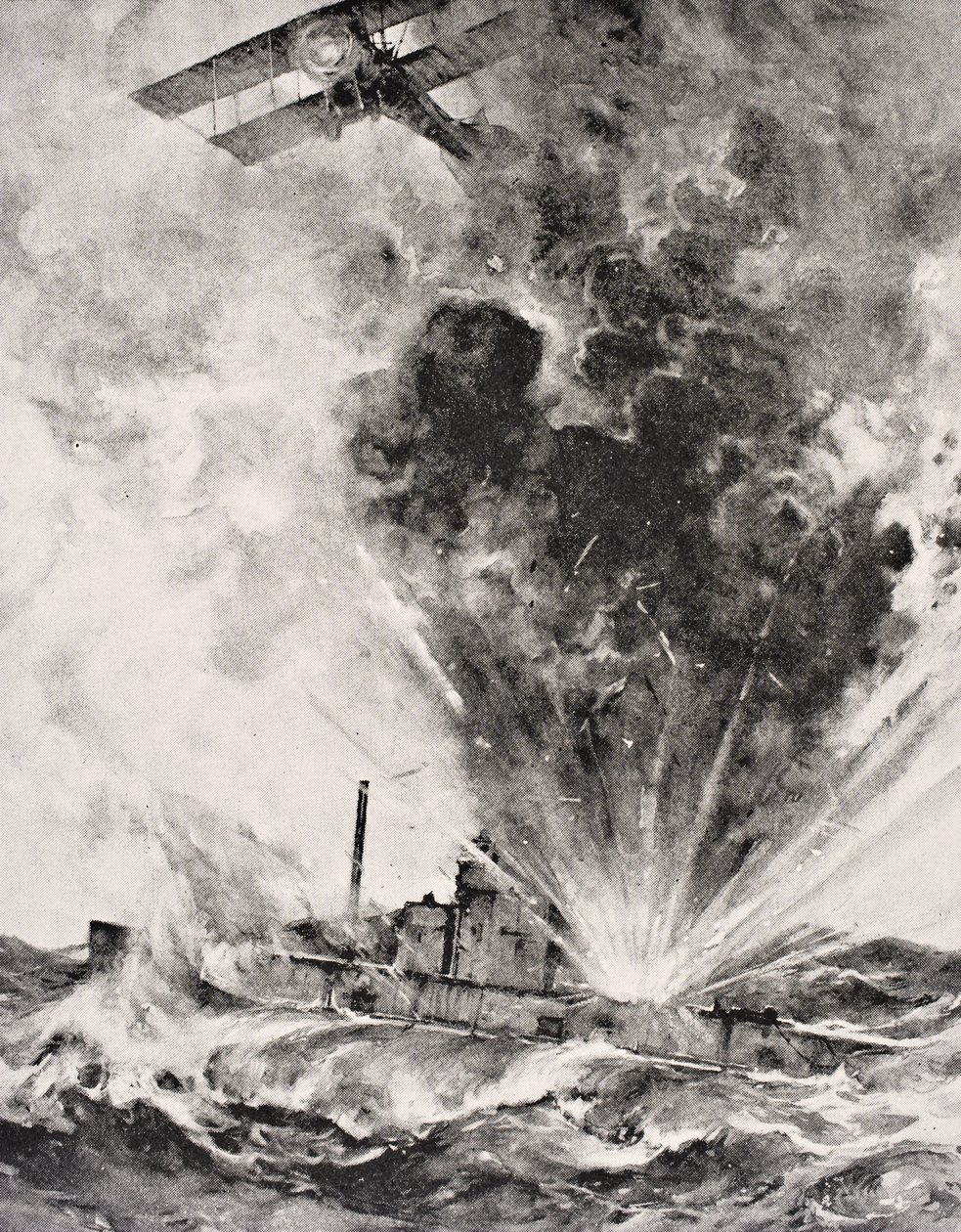 Sommergibile tedesco bombardato e affondato il 26 agosto 1915, da 