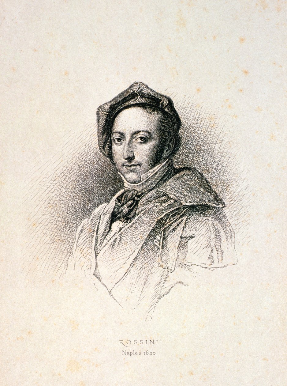 Gioacchino Antonio Rossini, 1820 da English School