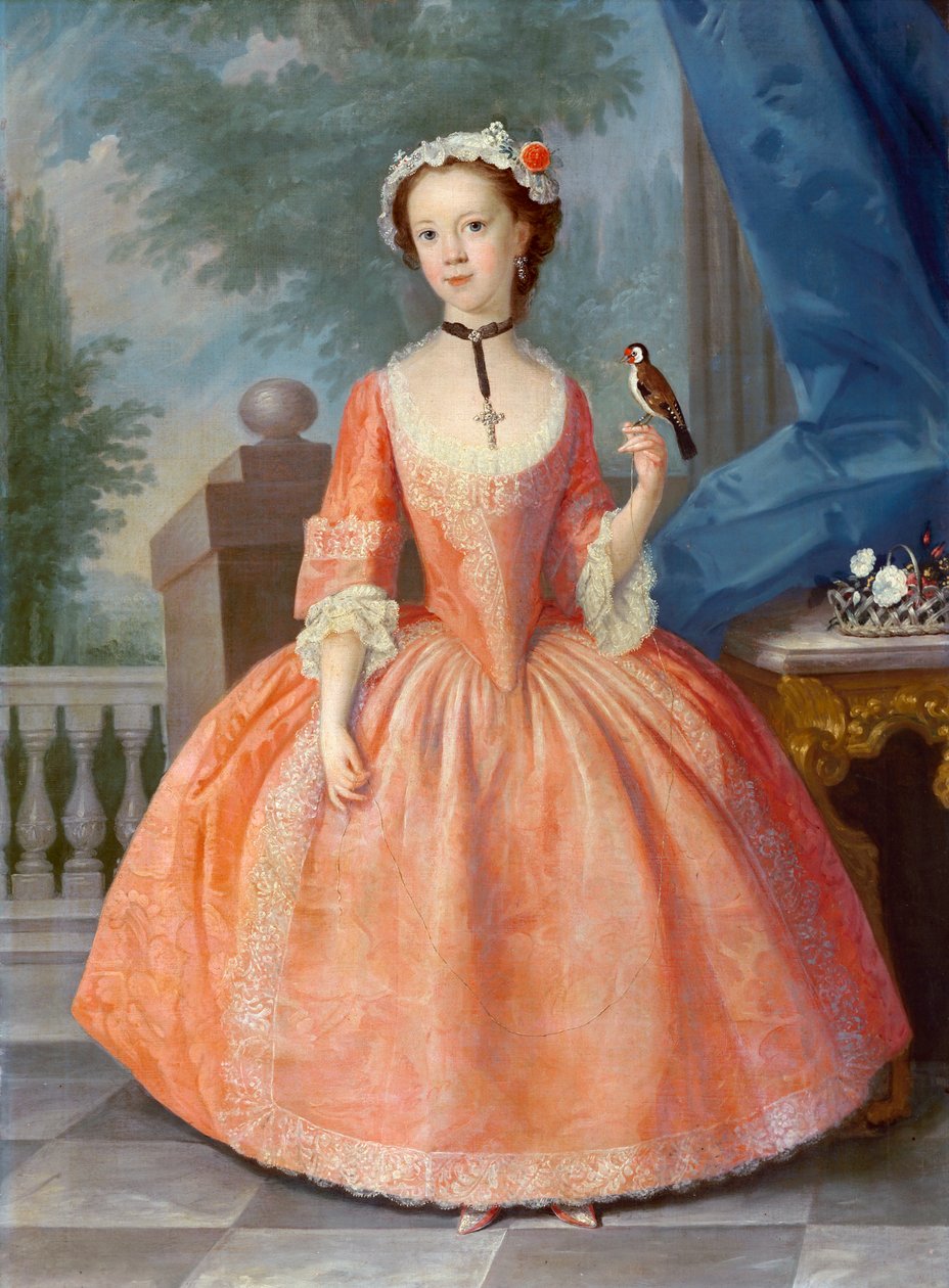 Ragazza in rosa, c.1740s da English School