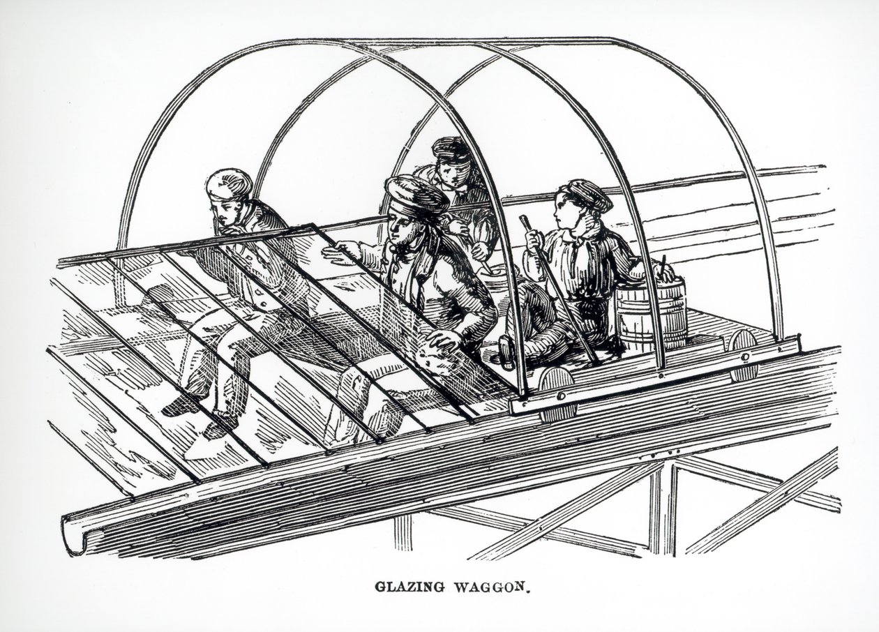 Carro vetrato usato al Crystal Palace di Paxton, 1850 da English School