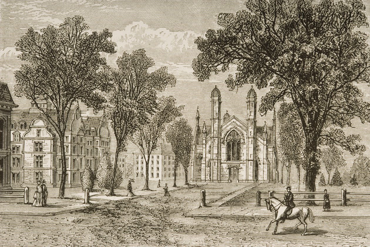 Gore Hall, Università di Harvard c.1870, da 