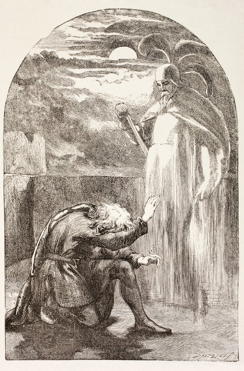 Amleto vede il fantasma, lo spirito di suo padre, da 