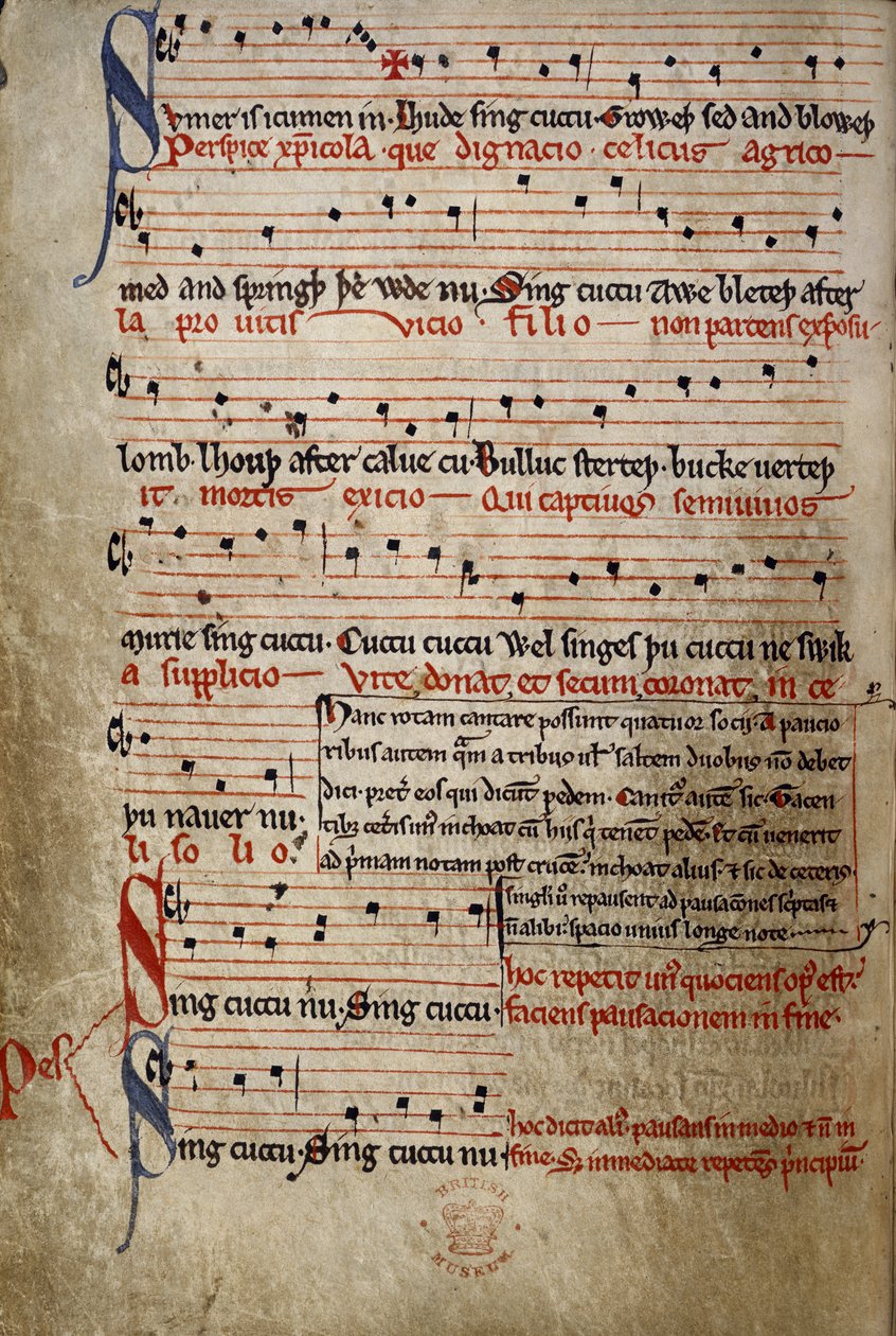 Sumer is icumen in, dal Canone Estivo (Reading Rota) da English School