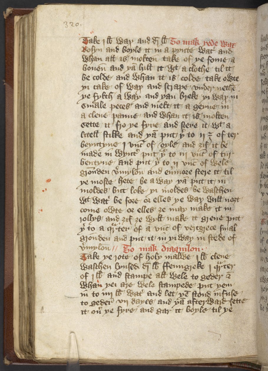 Ricette mediche e culinarie, c.1395 da English School