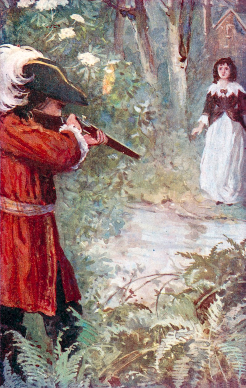 "Ha premuto il grilletto" (litografia a colori) da English School