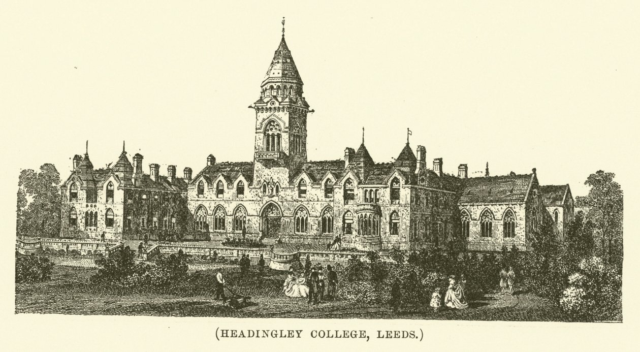 Collegio di Headingley, Leeds (incisione) da English School