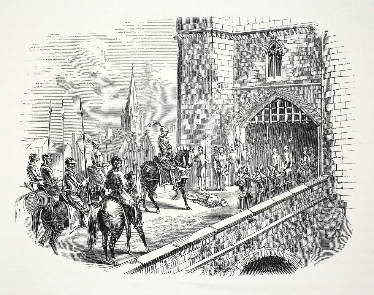 Ingresso di Enrico Conte di Richmond (poi Enrico VII) a Shrewsbury sul corpo del Sindaco da English School