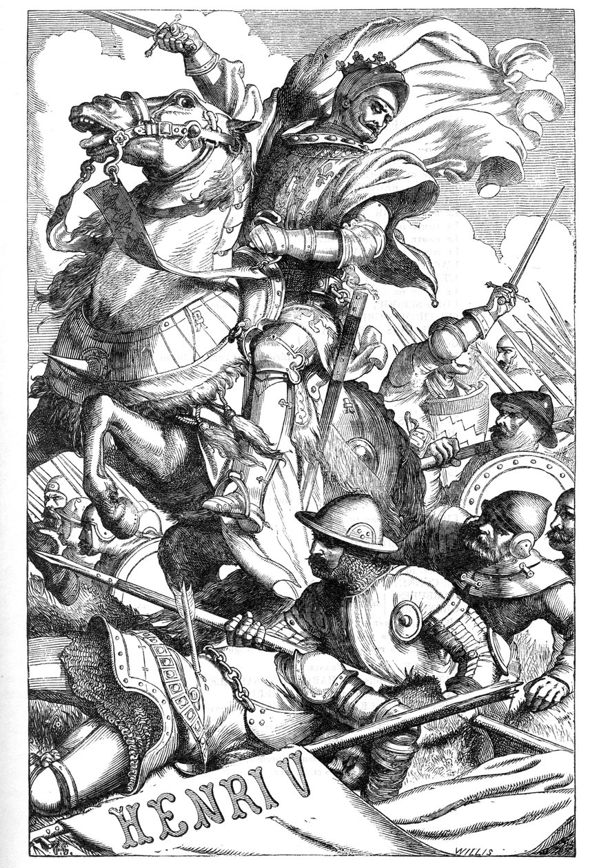 Enrico V - Illustrazione in "Opere complete di William Shakespeare" 1866 da English School