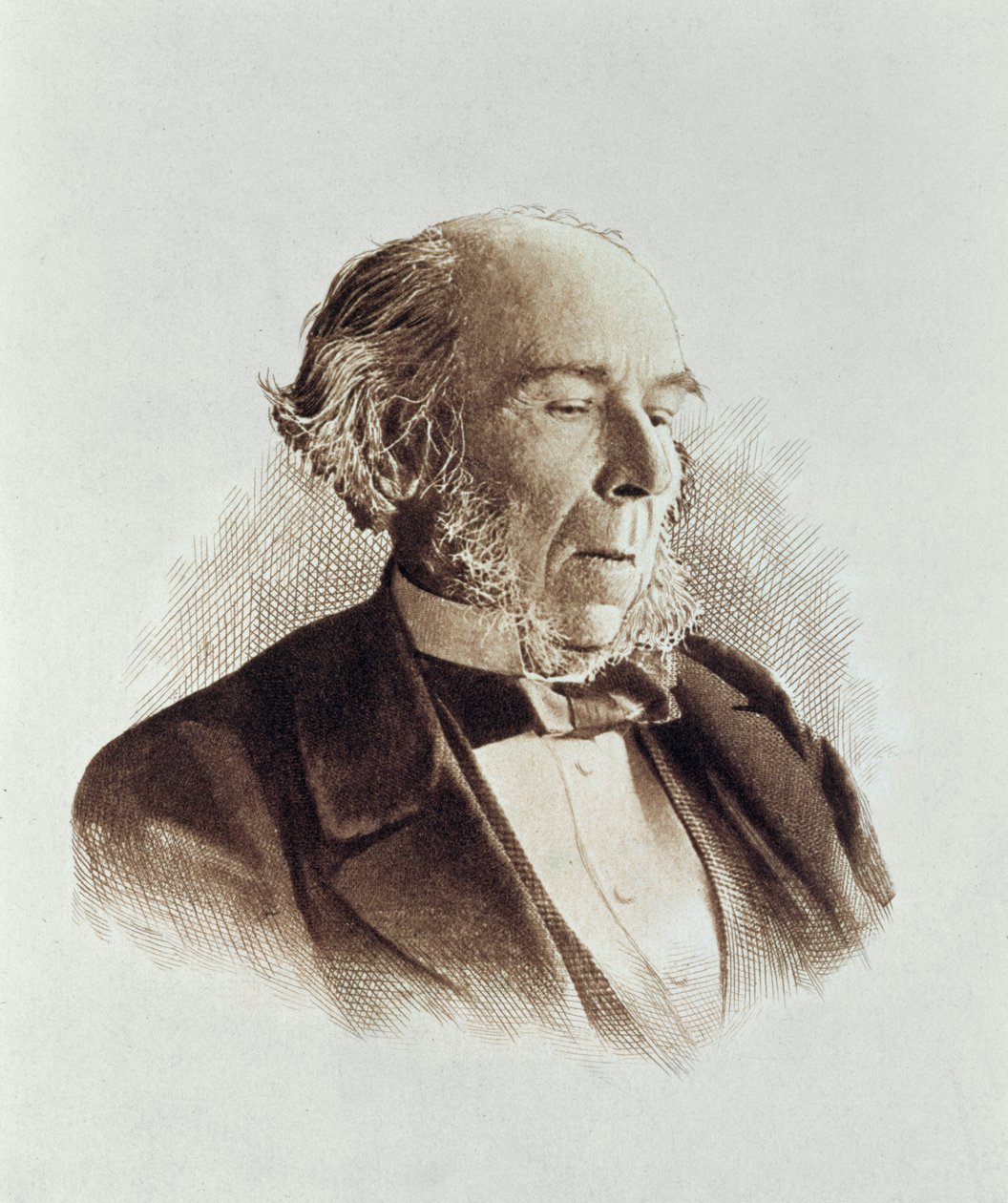 Herbert Spencer (1820-1903) (stampa) da English School