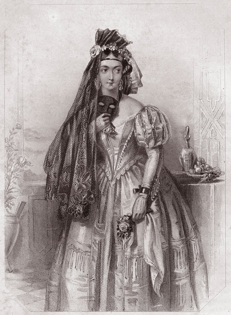 Ero, figlia di Leonato (Molto rumore per nulla) - Galleria delle donne di Shakespeare, collezione di quarantacinque ritratti seri degli artisti londinesi del primo Ottocento, arricchita da note critiche e letterarie circa 1838 da English School