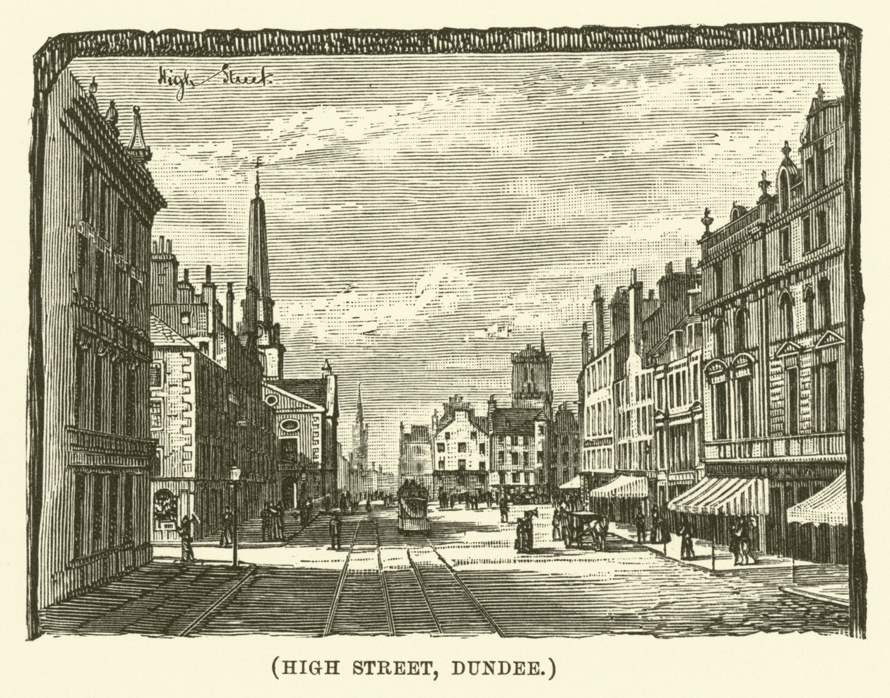 High Street, Dundee (incisione) da English School