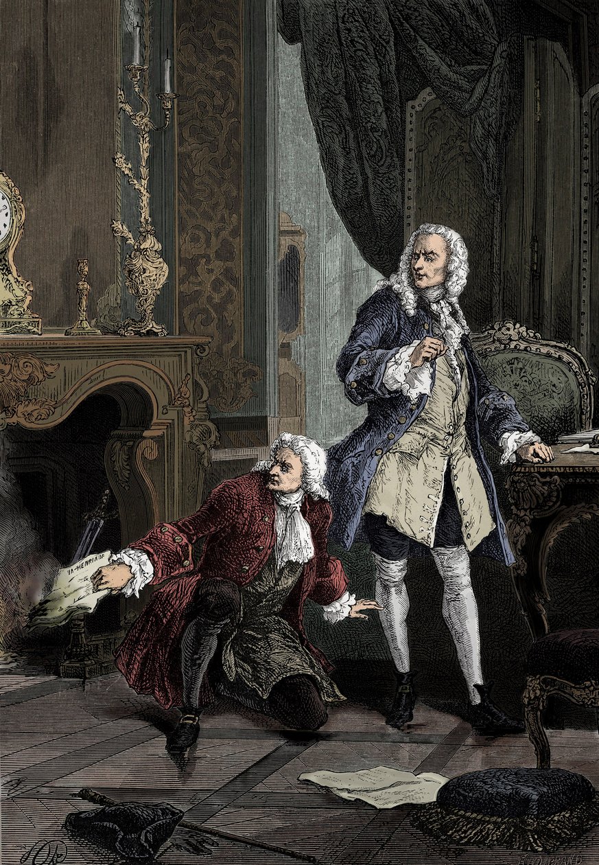 Hénault e Voltaire da English School