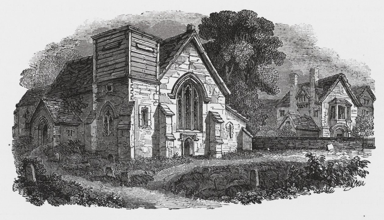 Chiesa di Hogston (incisione) da English School