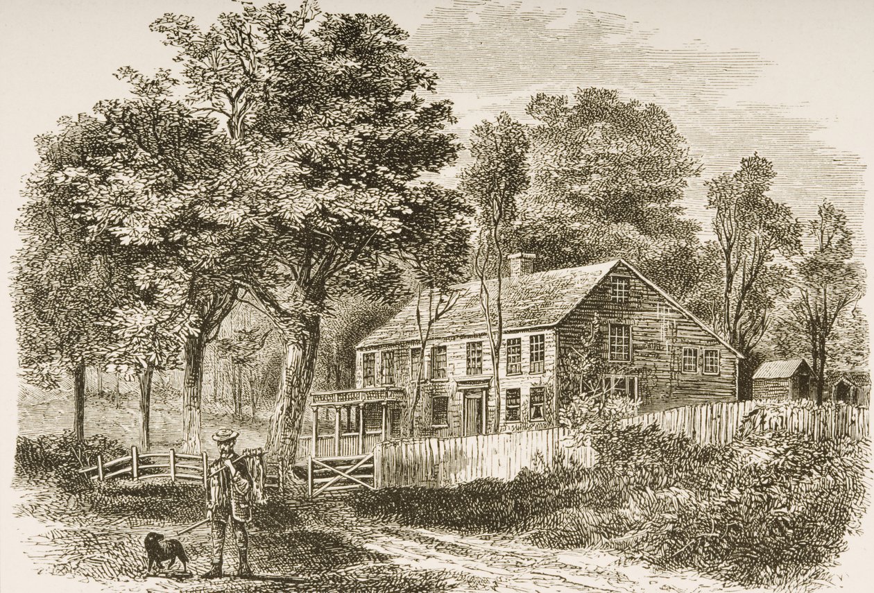 Casa dello storico William H. Prescott, Pepperill, vicino a Boston, c.1870, da 