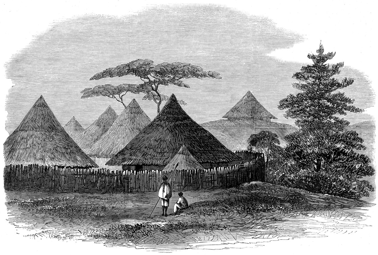 Casa a Magdala, da La spedizione britannica in Abissinia, 1868 da English School