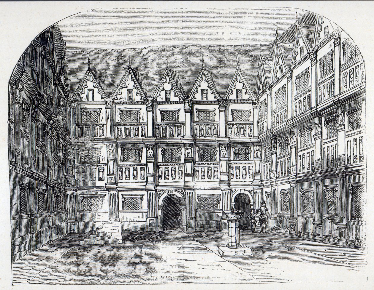 Casa di Sir Thomas Gresham, in Bishopsgate Street, Londra da English School