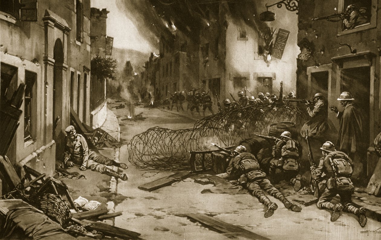 Come gli italiani hanno cacciato gli austriaci da Asiago in fiamme nel giugno 1916 e hanno fermato la loro spinta verso le pianure venete, 1914-19 da English School