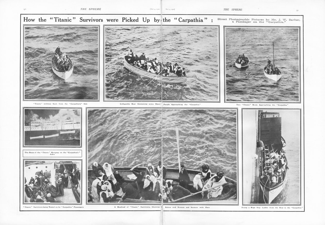 Come i sopravvissuti del Titanic sono stati raccolti dal Carpathia da English School