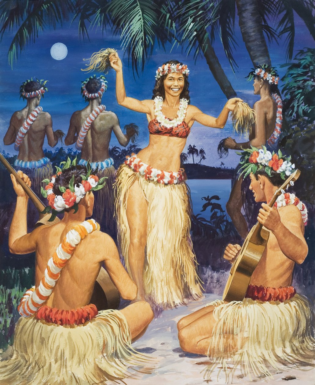 Hula! (gouache su carta) da English School