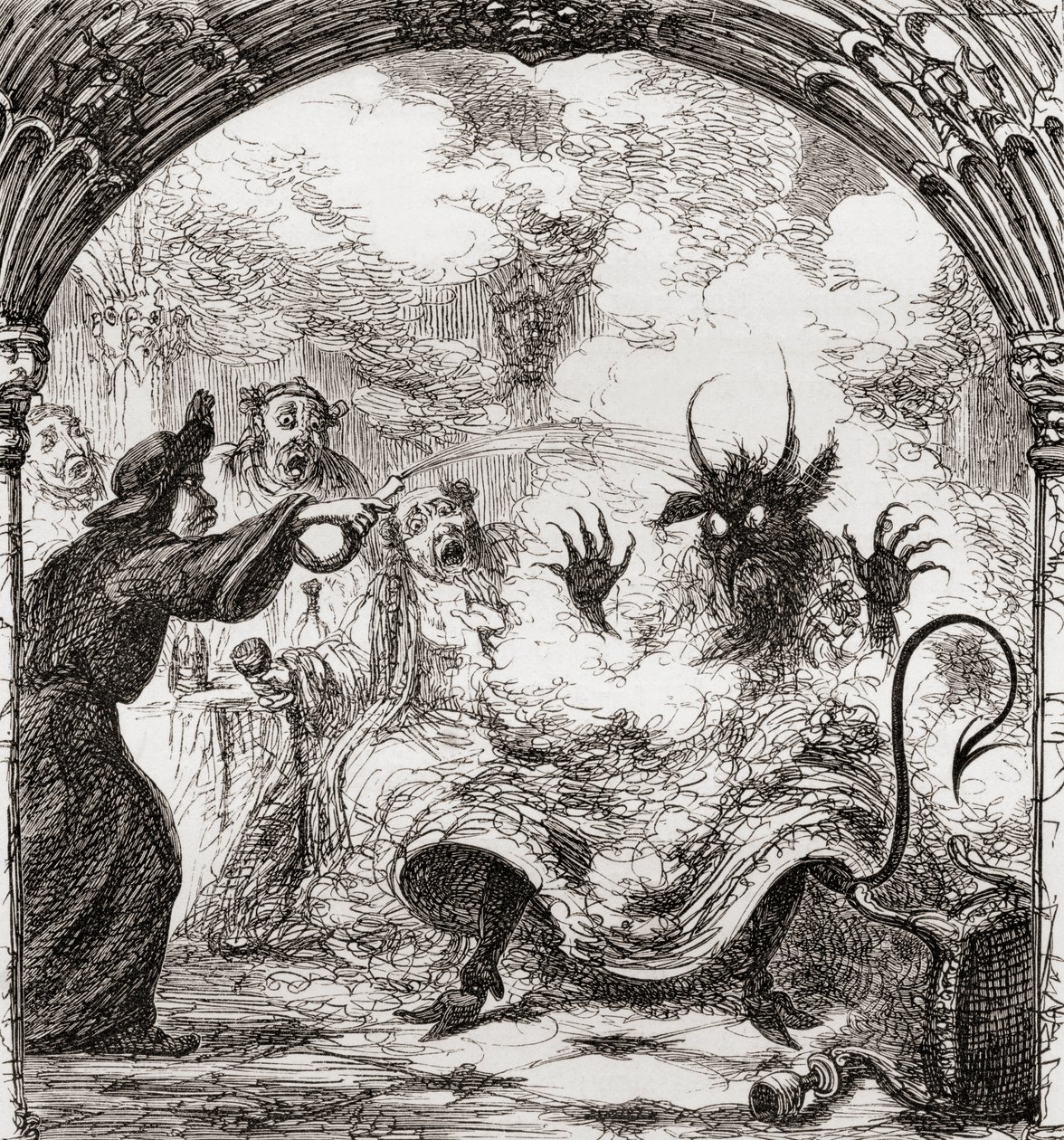 Illustrazione dopo George Cruikshank per la poesia 