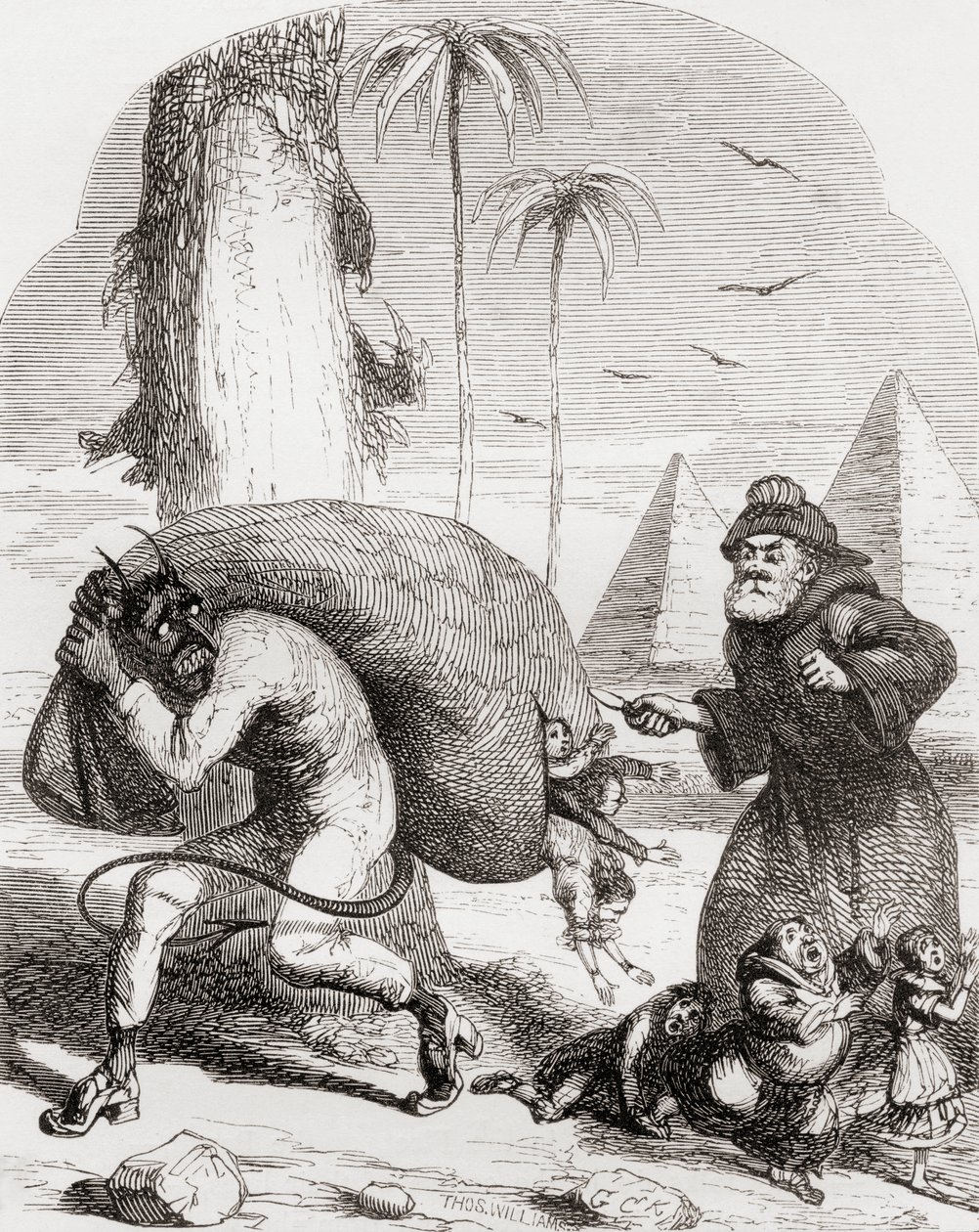 Illustrazione dopo George Cruikshank per la poesia 