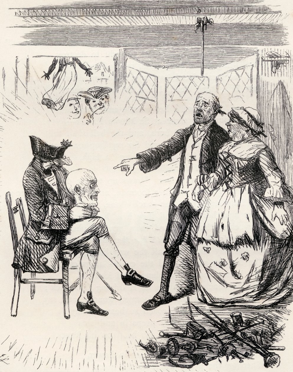 Illustrazione dopo J. Leech per la poesia 