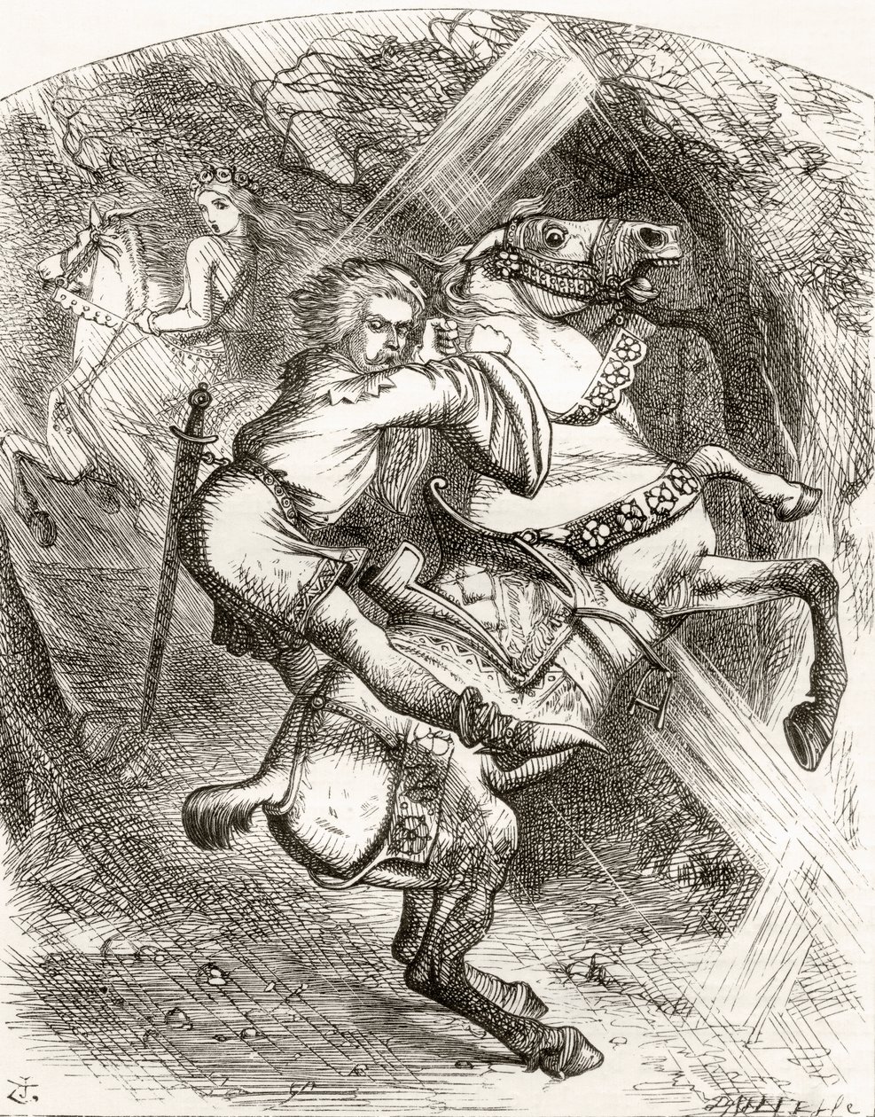 Illustrazione dopo J. Tenniel per la poesia 