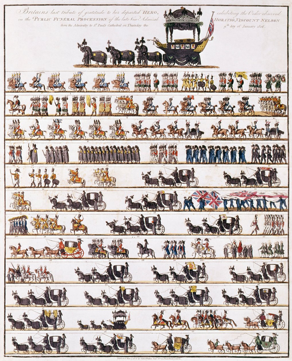 Illustrazione del corteo funebre pubblico dell