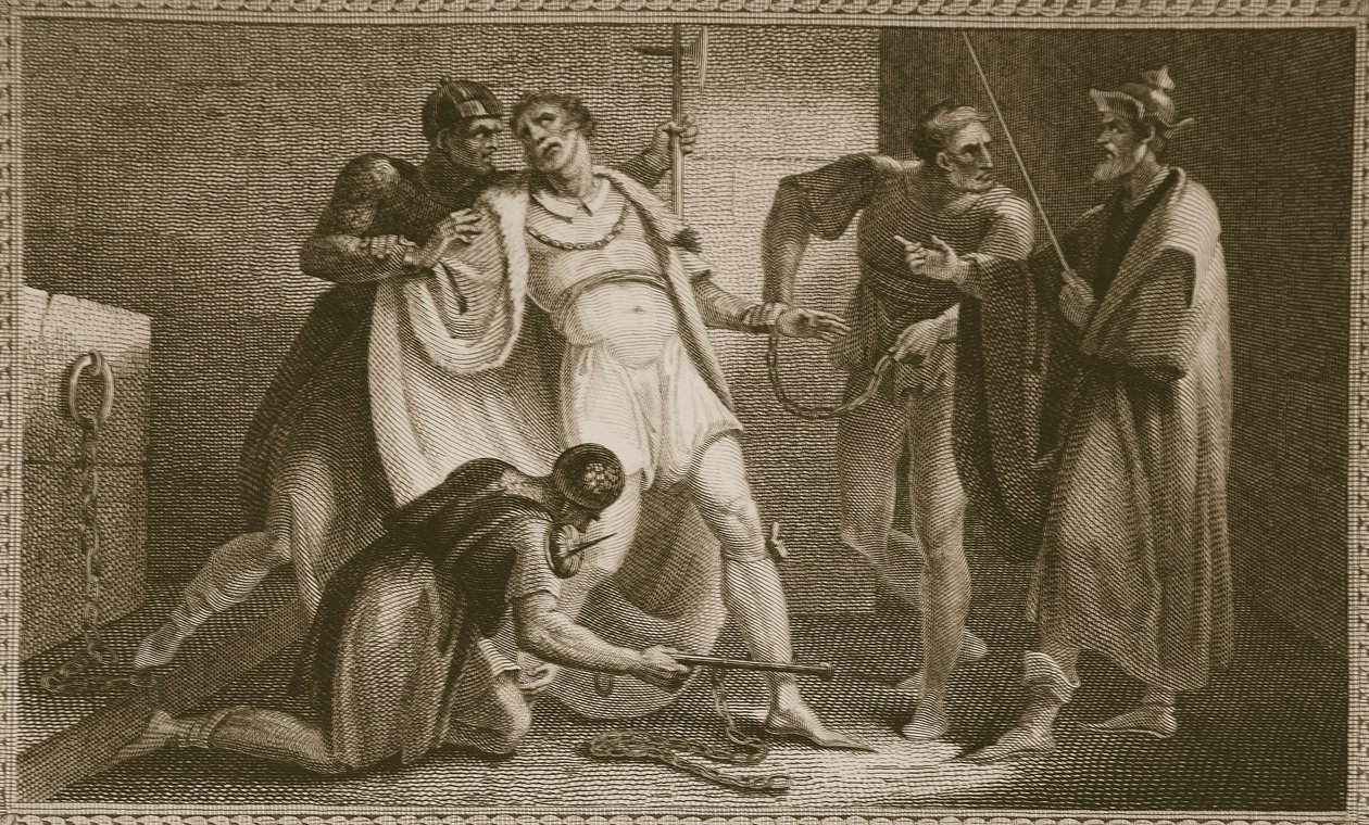 Imprigionamento di Stefano, illustrazione da La storia d
