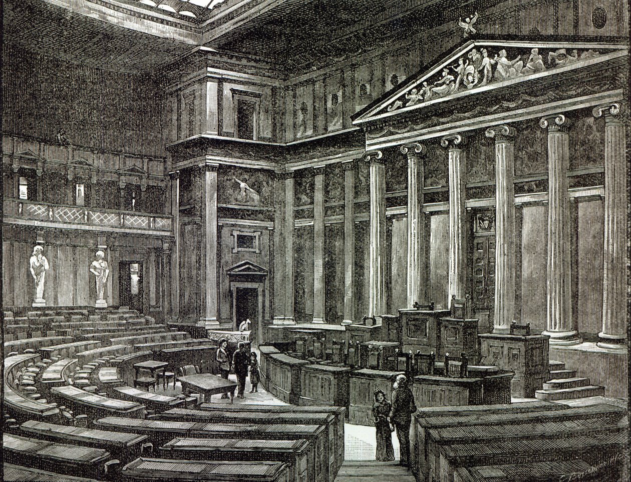 Interno delle Case del Parlamento, Vienna, da 