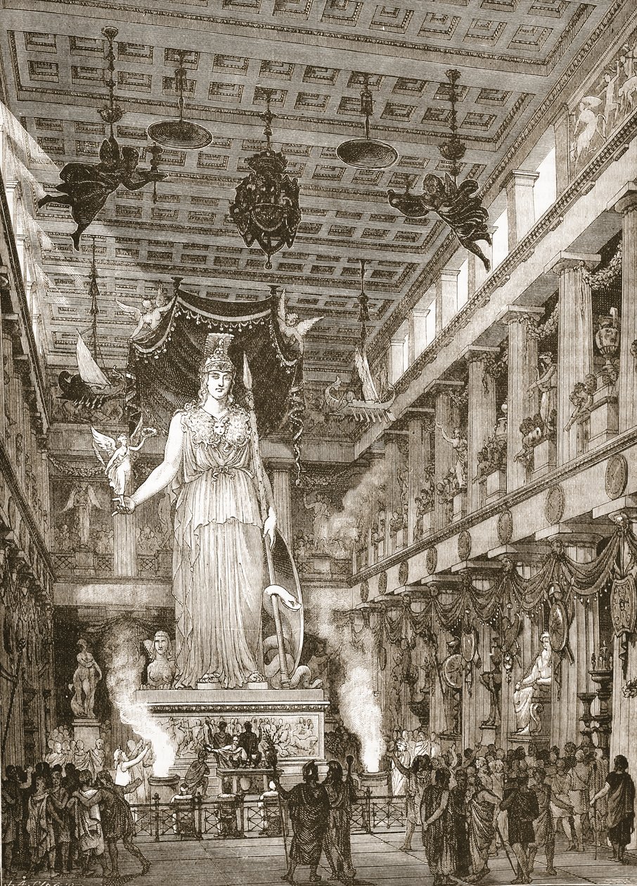 Interno del Partenone, restaurato da English School
