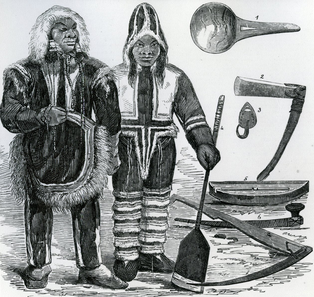 Coppia Inuit (incisione) da English School