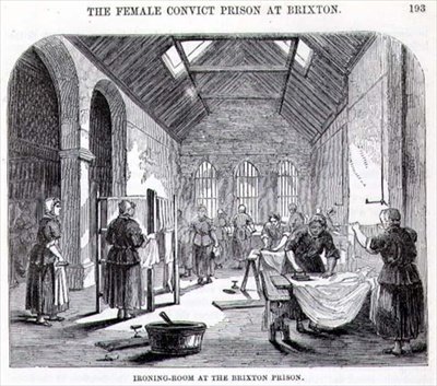 Sala da stiro nella prigione di Brixton, da 