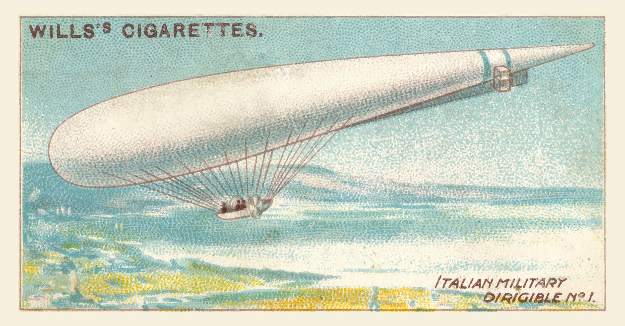 Dirigibile militare italiano n. 1 (cromolito) da English School