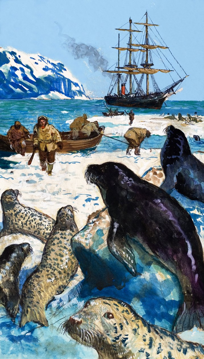 Jack London, da "Un uomo tra gli uomini" (gouache su carta) da English School