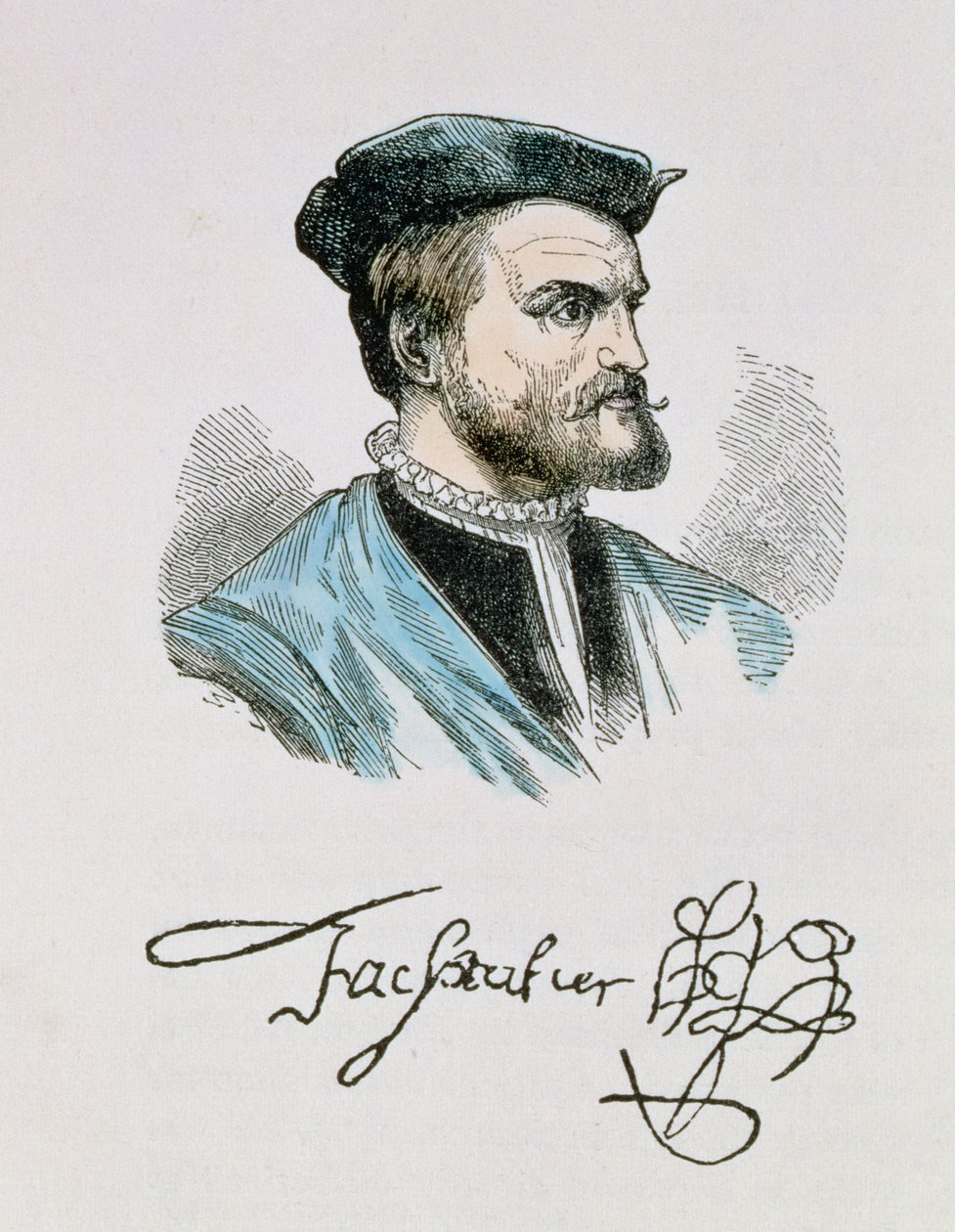 Jacques Cartier (1491-1557) illustrazione dal Volume IV di 